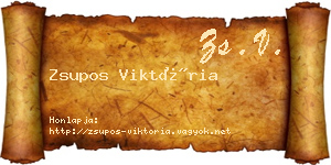 Zsupos Viktória névjegykártya